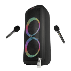 Zebronics Zeb Thump 10 Party Speaker with Dual Wireless Mic | 200W | Black