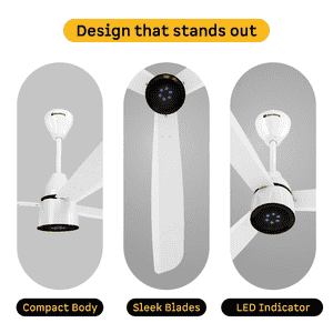 Atomberg Renesa Prime Ceiling Fan with Remote | 1200 mm | Gloss White | FG1103