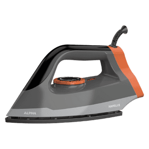 Havells Alpha Black Dry Iron | 1250 W | Black