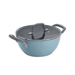Tramontina Velo Forged Deep Kadai | 3.6 L | 24 Cm | Sea Blue