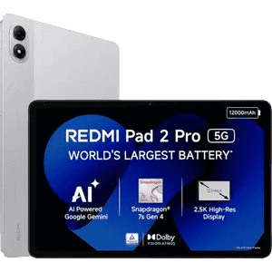 REDMI Pad 2 Pro 5G Gaming Tablet | Wi-Fi+5G | 8 GB | 256 GB | Quick Silver | NM1