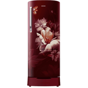 Samsung Direct Cool Single Door Refrigerator | 3 Star | 183 L | Midnight Blossom Red | RR20H2823RZ/NL
