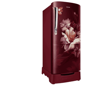 Samsung Direct Cool Single Door Refrigerator | 3 Star | 183 L | Midnight Blossom Red | RR20H2823RZ/NL