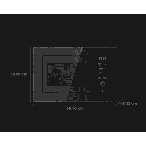 Elica Touch Built In Microwave Oven | 22 L | 1800 W | Black | EPBI MWO GL220