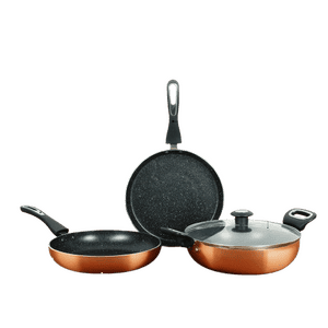 IMPEX ROYAL NON STICK GRANITE COOKWARE SET | 4PCS | MULTICOLOUR