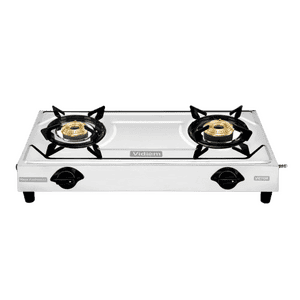 Vidiem Victor Stainless Steel Gas Stove | 2 Burner | Silver