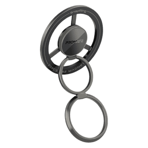 Promate Magnetic Ring Phone Holder | Multi-Angle 360° Rotation | Foldable Design | SnapRing Black