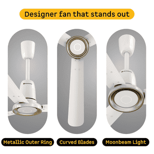 Atomberg Studio Nexus Smart BLDC Ceiling Fan |1200 mm | Pearl White
