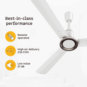 Atomberg Studio Nexus BLDC Ceiling Fan |1200 mm | Gloss White