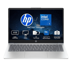 Hp 14 Laptop | Intel core 5 | 16 GB 512 GB | Windows 11 Home | Silver | EP0385tu