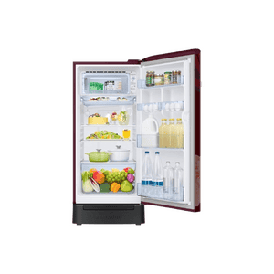 Samsung Direct Cool Single Door Refrigerator | 189 L | 5 Star | Begonia Red | RR21H2H25BR/HL