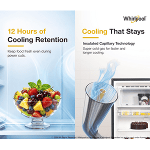 Whirlpool Direct-Cool Single Door Refrigerator | 207 L | 5 Star |  Grey | 2026 Model | 73724 230 IMPRO PRM 5S INV ALPHA STEEL-Y