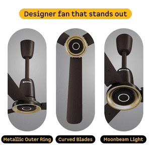 Atomberg Studio Nexus BLDC Ceiling Fan |1200 mm | Blaze Brown