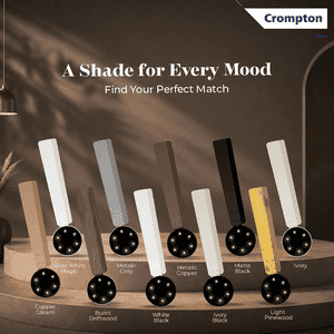 Crompton Energion Niteo Light 1200mm BLDC Ceiling Fan | Remote Control | 24 Watt | Light Pinewood
