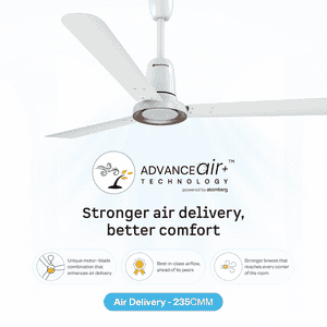 Atomberg Studio Nexus BLDC Ceiling Fan |1200 mm | Gloss White