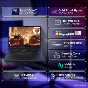 Lenovo Legion Pro 5 Gaming Laptop | Intel Core Ultra 9 | 32 GB | 1 TB | Windows 11 Home | Black | 83F3007BIN
