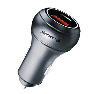 LAPCARE CARGE 145 Car Charger | 145W | Super Fast Charging | PD Type-C | Multicolour