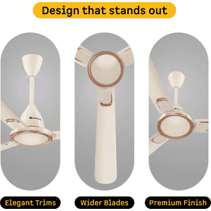 Atomberg Efficio Prime BLDC Ceiling Fan | 1200mm | Sea Sand Ivory