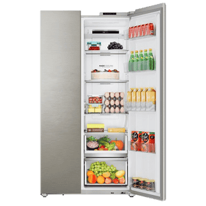 Haier Frost Free Inverter Side by Side Refrigerator | 3 Star | 540 L | Fusion steel | HRS-615FS