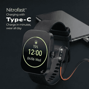 Fastrack Revoltt FS3 Smartwatch | Free Size | BT Calling | Black