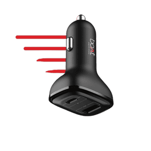 Boat Dual Port Qc-Pd Fast Car Charger | Black