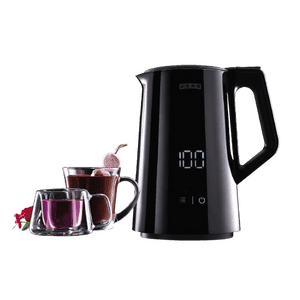 Usha ICHEF Programmable Electric Kettle | Digital LED Display and Touch Control | 1.5 L | Black