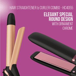 Havells Hair Straightener and Curler Combo | HC4055