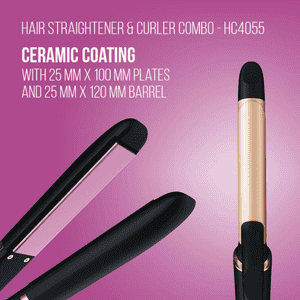 Havells Hair Straightener and Curler Combo | HC4055