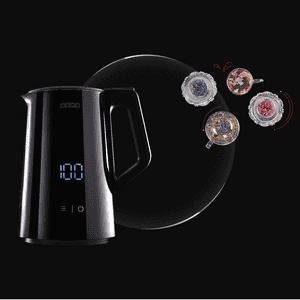 Usha ICHEF Programmable Electric Kettle | Digital LED Display and Touch Control | 1.5 L | Black