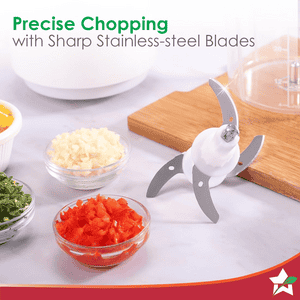 Wonderchef Nutri Chop Pearl Electric Chopper | 350 W | 700 ml | White