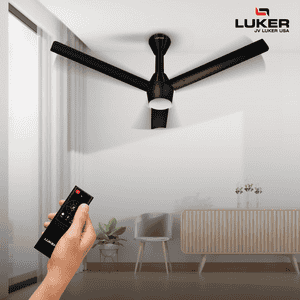 Luker Radial Glow RMT Ceiling Fan | 1200 mm | Black