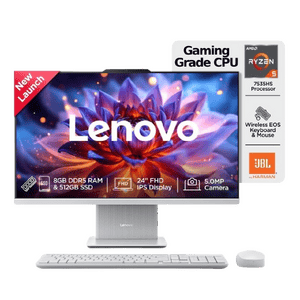 Lenovo Ideacentre AIO Desktop | AMD Ryzen 5 7535HS | 8GB | 512GB | Windows 11 Home | Grey | F0HR00BCIN
