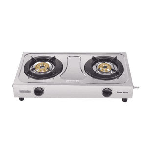 Usha Maxus Cooktop Gas Stove | 2 Burners | Silver | Gs2 001