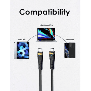 Salpido Crystal Series Type C to Type C Data Cable | Black | SDC 44C-C