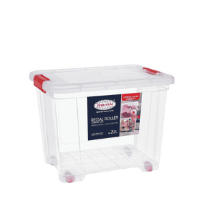 Asian Regal Roller Storage Box | 22 L | Transparent