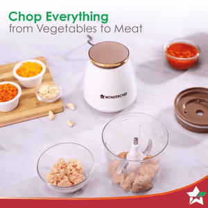 Wonderchef Nutri Chop Pearl Electric Chopper | 350 W | 700 ml | White