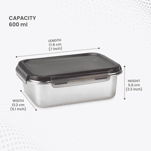 Milton Modulo Steel Rectangular Container 650 | Silver