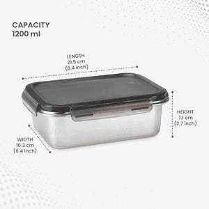 Milton Modulo Steel Rectangular Container 1300 | Silver