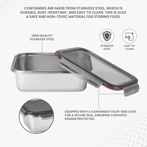Milton Modulo Steel Rectangular Container 1300 | Silver