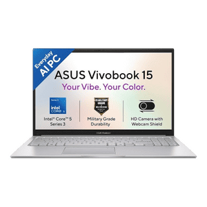 ASUS Vivobook 15 Laptop | Intel Core 5 320 | 16GB | 512GB | Cool Silver | X1504MA-BQ125WS