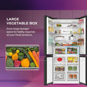Haier Lumiere Frost Free French Door Side by Side Refrigerator | 3 Star | 520 L | Pearl White | HRB-600PW