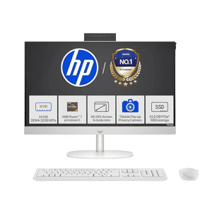 HP All-in-One Desktop |AMD Ryzen 7 7730U | 16GB | 512GB | Windows 11 Home | Shell White | 24-CR0023IN