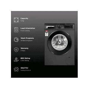 Bosch Fully Automatic Front Load Washing Machine | 12 kg | 5 Star | Grey | WGA2740RIN