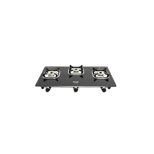 Preethi Silverin Glass Top Gas Stove | 3 Burner