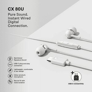 Sennheiser CX 80U Wired Type C Earphone | White