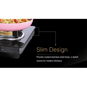 USHA Ebony Neo Slim GS3 glass cooktop | Black
