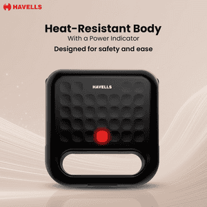 Havells Quick Crunch Sandwich Maker | 2 Slice | 800 W | Black