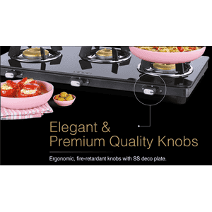 USHA Ebony Neo Slim GS3 glass cooktop | Black