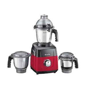 Sujata Mixer Grinder | 3 Jar | 1000 W | Red and Black | MG02