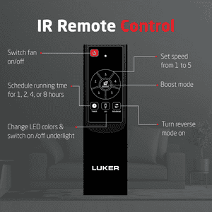 Luker Radial Glow RMT Ceiling Fan | 1200 mm | White
